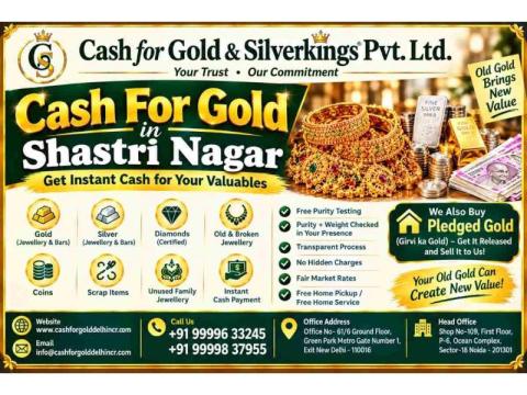 Simple and Clear Cash For Gold in Shastri Nagar Service