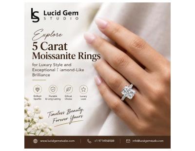 Explore 5 Carat Moissanite Rings for Luxury Style and Exceptional Diamond-Like Brilliance