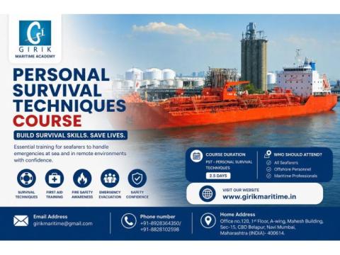 Personal Survival Techniques Course | Girik Maritime Academy