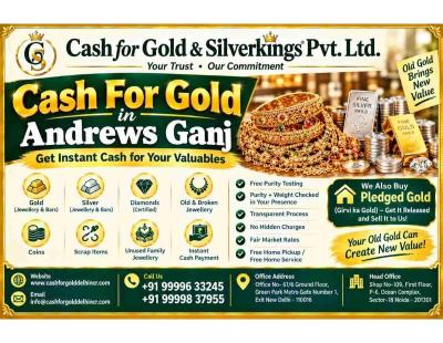 Cash for Gold Andrews Ganj at Best Market Rates Today
