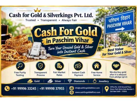Cash For Gold in Paschim Vihar for Gold Coins and Bars