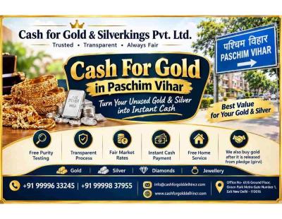 Cash For Gold in Paschim Vihar for Gold Coins and Bars
