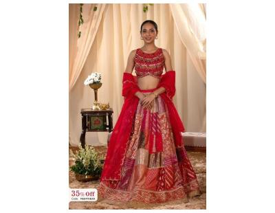 Alia Bhatt-Inspired Fuchsia Pink Banarasi Bridal Lehenga by Chinaya Banaras