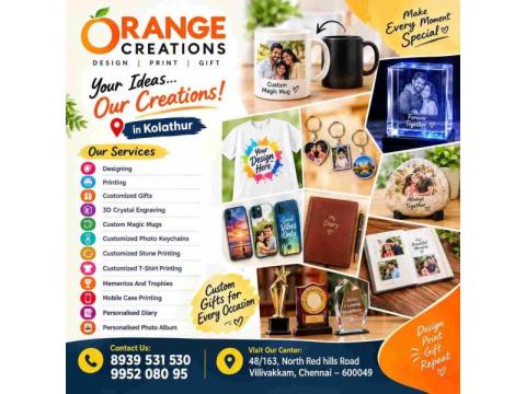 Customized Gifts and Designs and Printings Kolathur