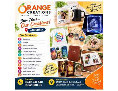 Customized Gifts and Designs and Printings Kolathur