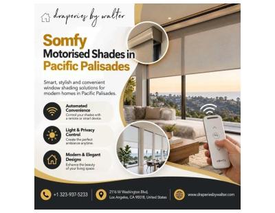 Somfy Motorised Shades in Pacific Palisades