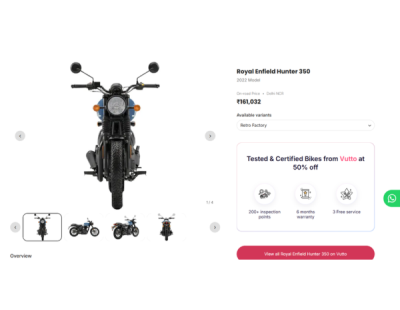 Royal Enfield Hunter 350 Price, Specs, Mileage, Reviews & Photos