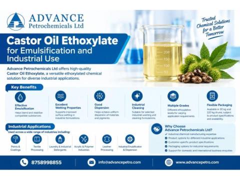Castor Oil Ethoxylate for Emulsification and Industrial Use