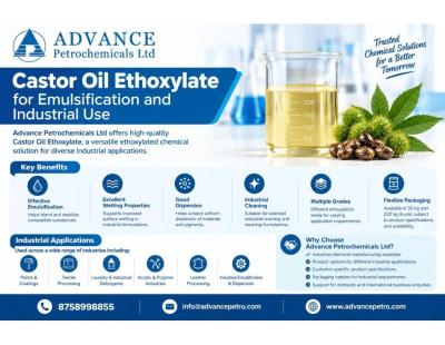 Castor Oil Ethoxylate for Emulsification and Industrial Use