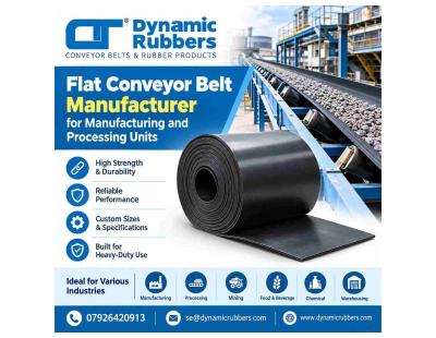 Flat Conveyor Belt Manufacturer for Manufacturing and Processing Units