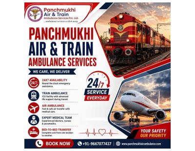 Panchmukhi Train Ambulance from Patna- dependable and trusted service