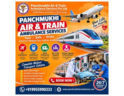 Panchmukhi ICU Train Ambulance in Ranchi - Long Distance Patient Transfer with Safety