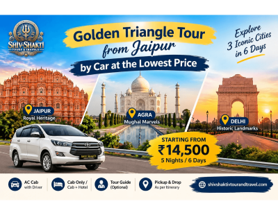 Golden Triangle Tour from Jaipur by Car at the Lowest Price