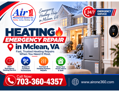 Why Choose AirOne360 for Emergency Heating Repair in McLean, VA?