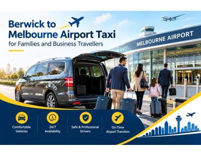 Comfortable Airport Taxi Transfers from Berwick to Melbourne Airport