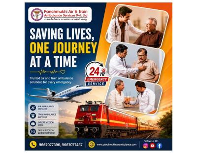 Panchmukhi Affordable Train Ambulance in Hyderabad- promotes easy pickup and drop