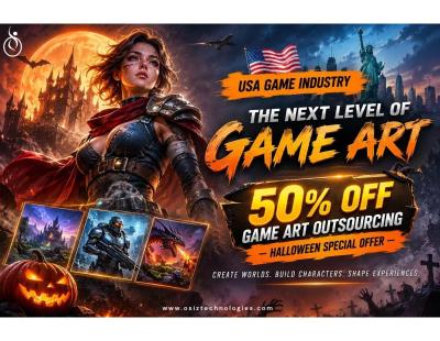 More Game Production, Better Visuals! USA Studios Get 50% OFF Game Art Outsourcing This Halloween