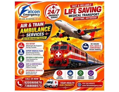 Falcon Emergency Hi Tech Train Ambulance in Ranchi- proper safety over longer distance