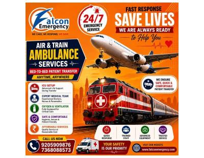 Falcon Emergency ICU Train Ambulance in Kolkata- hospital like intensive care unit