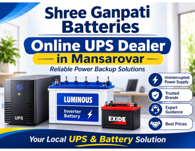 Shree Ganpati Batteries - Online Ups Dealer in Mansarovar