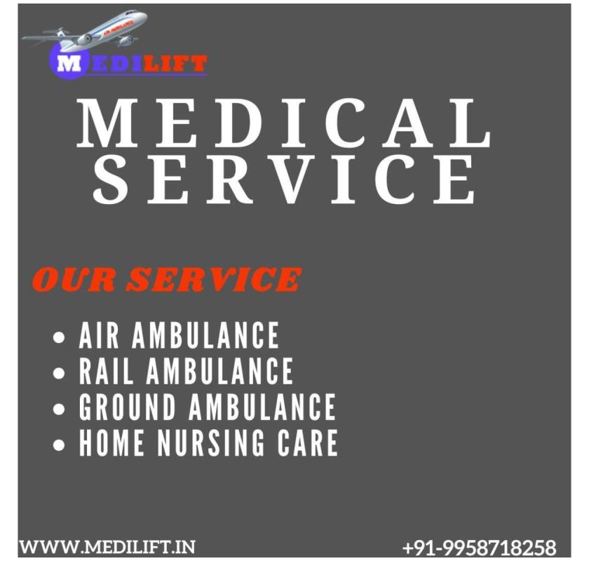 You can schedule the Medilift Train Ambulance Service in Guwahati