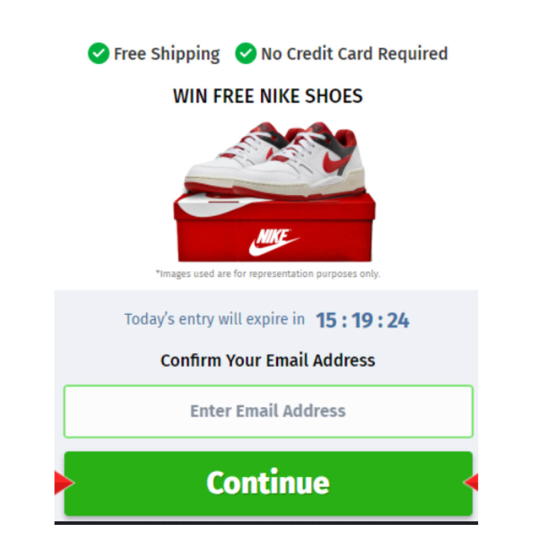 Get free Nike shoe Now! - 1/3