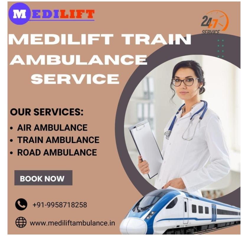 Medilift Train  Ambulance Services in Allahabad is the Best for Medical Care on Long Distance