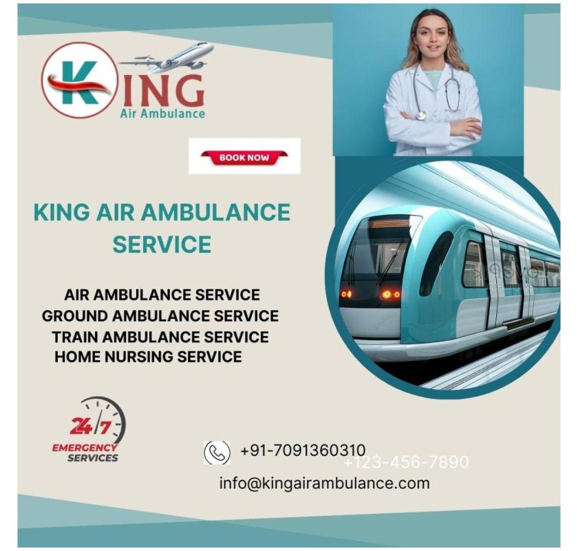 With King Train Ambulance Service in Varanasi, patients can travel with more ease and convenience