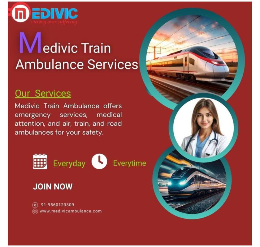Medivic Train Ambulance in Kolkata is equipped with essential Medical equipment