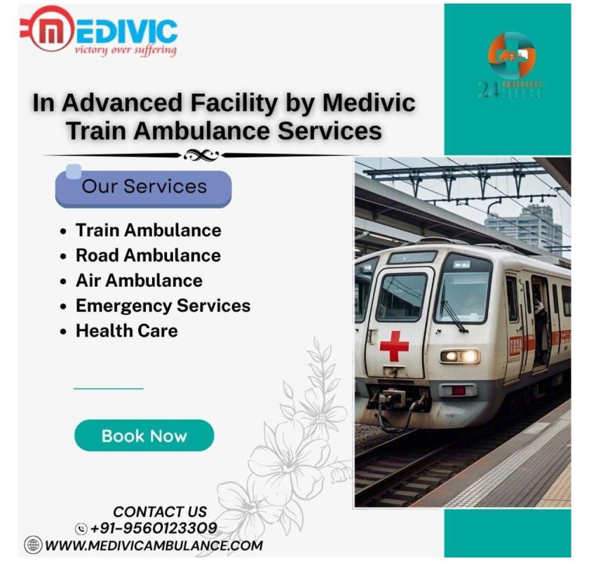 Medivic Train Ambulance in Patna Provides Patients with Continuous Monitoring