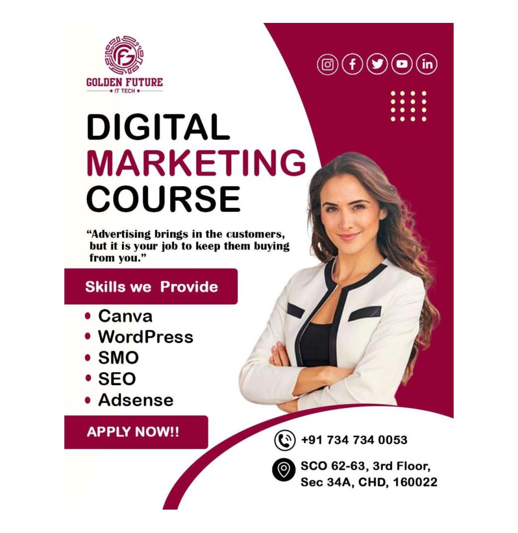 Top Digital Marketing course in Chandigarh! Golden Future IT Tech