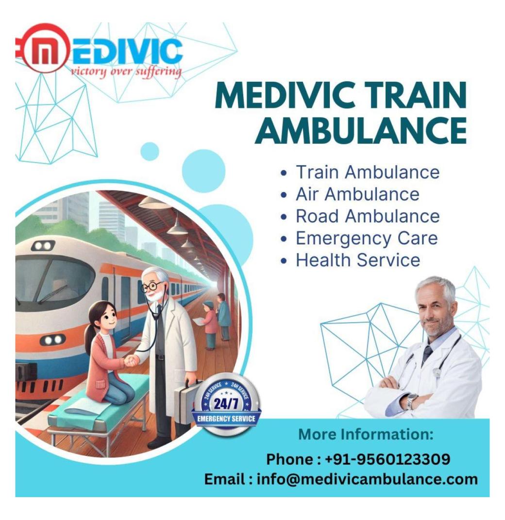 Medivic Train Ambulance in Kolkata operates with better convenience using a motorized system