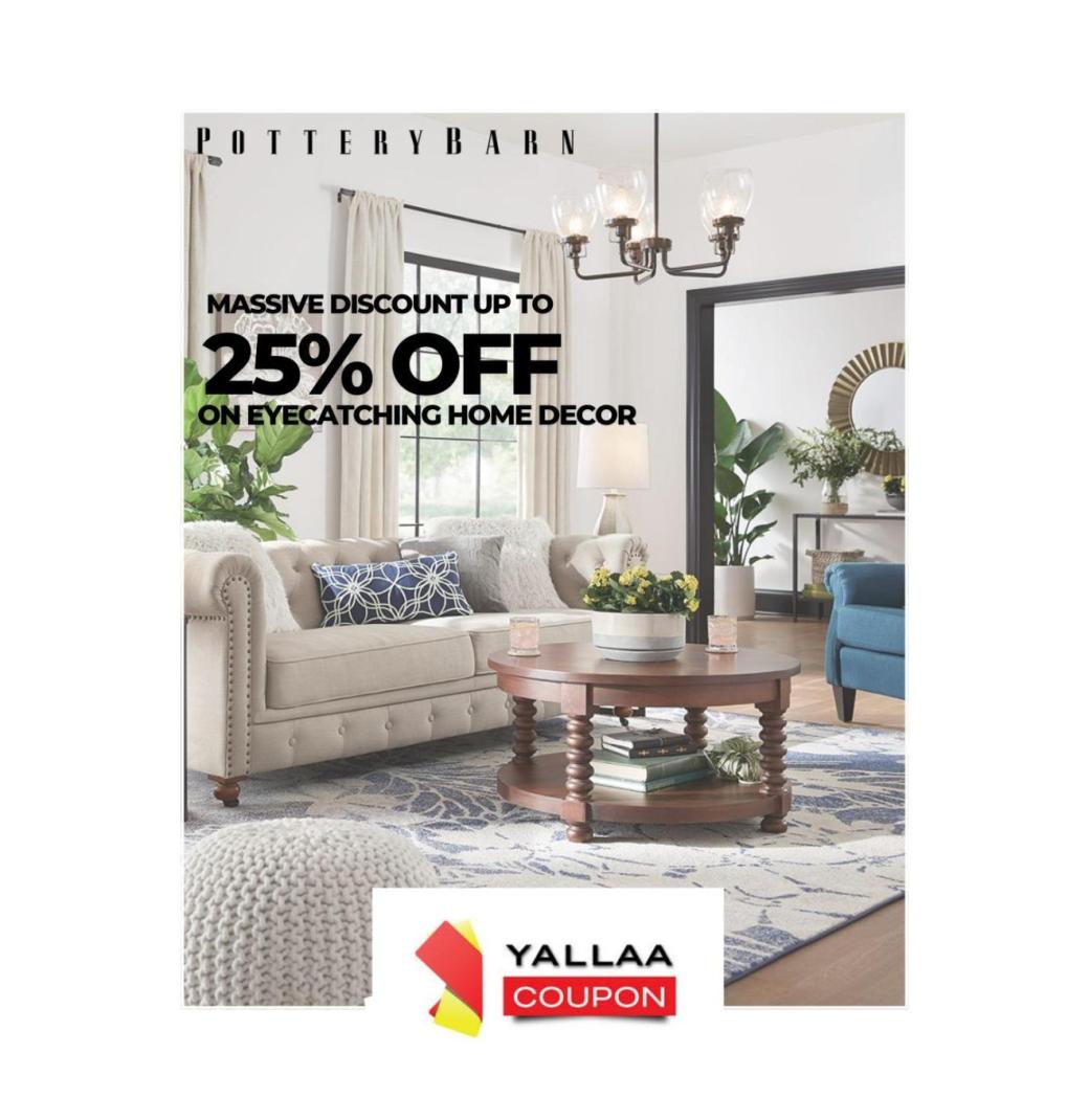 Pottery Barn Home Decor Sale – Up to 25% Off | Yallaa Coupon