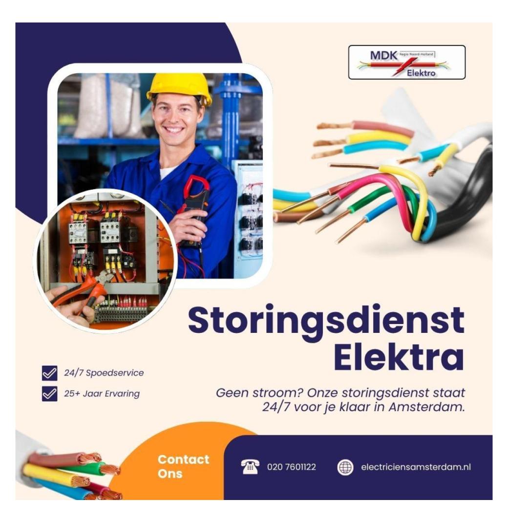 Storingsdienst Elektra in Amsterdam