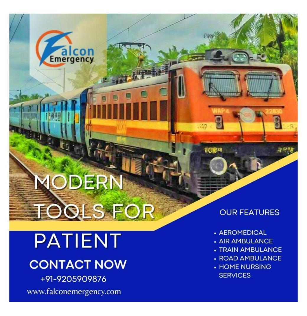 Cost-effective Train Ambulance in Bangalore Service is offered by Falc Emergency