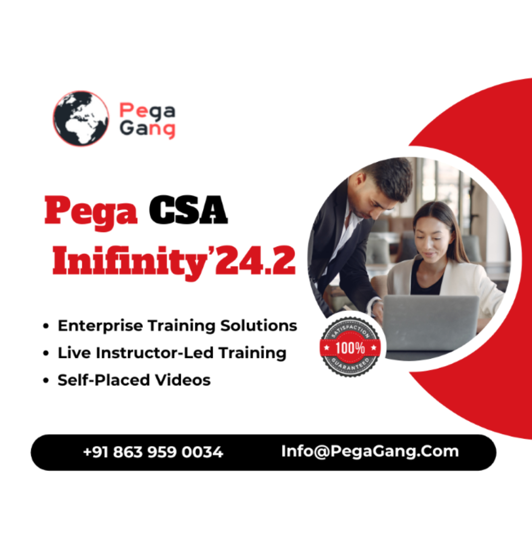 Live Pega CSA Infinity'24.2 Weekend Online Batch for IT Professionals – PegaGang