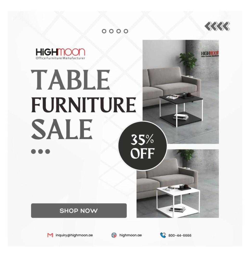 Table Furniture Sale – 35% OFF | Highmoon Office Furniture Dubai