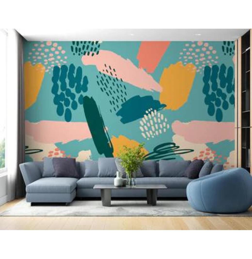 Colourful Abstract Painting Wallpaper Murals