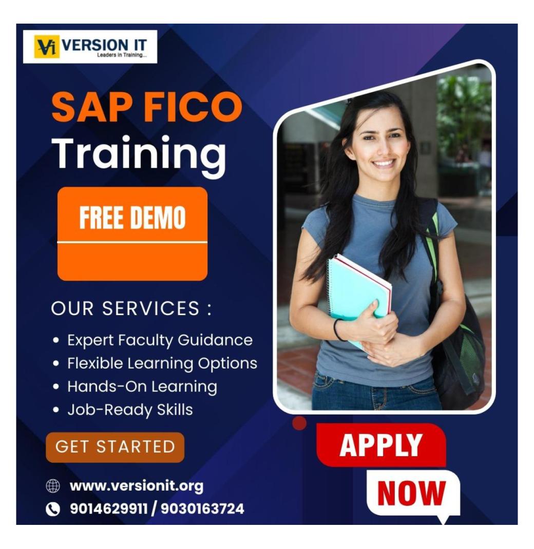 SAP FICO Training In Bangalore