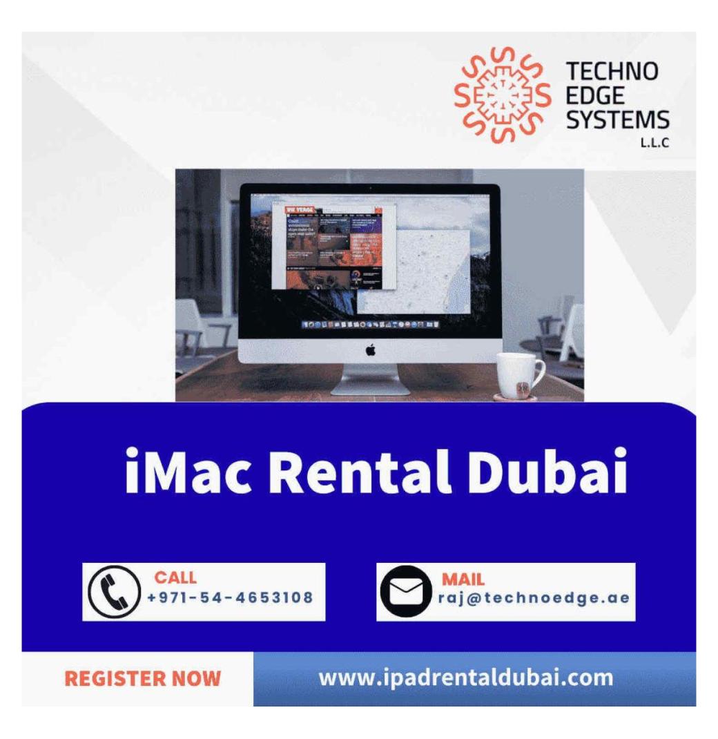 Latest iMac Rentals in Dubai for Business Events 