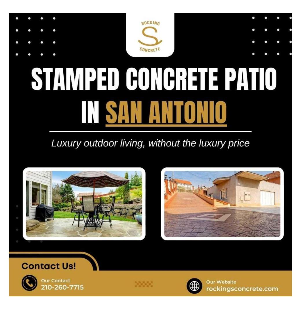 Stamped Concrete Patio in San Antonio