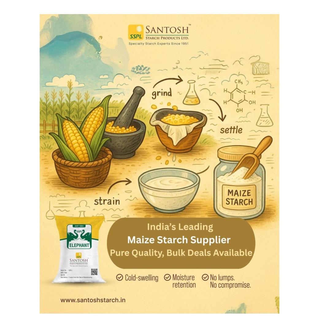 India’s Leading Maize Starch Supplier Pure Quality, Bulk Deals Available