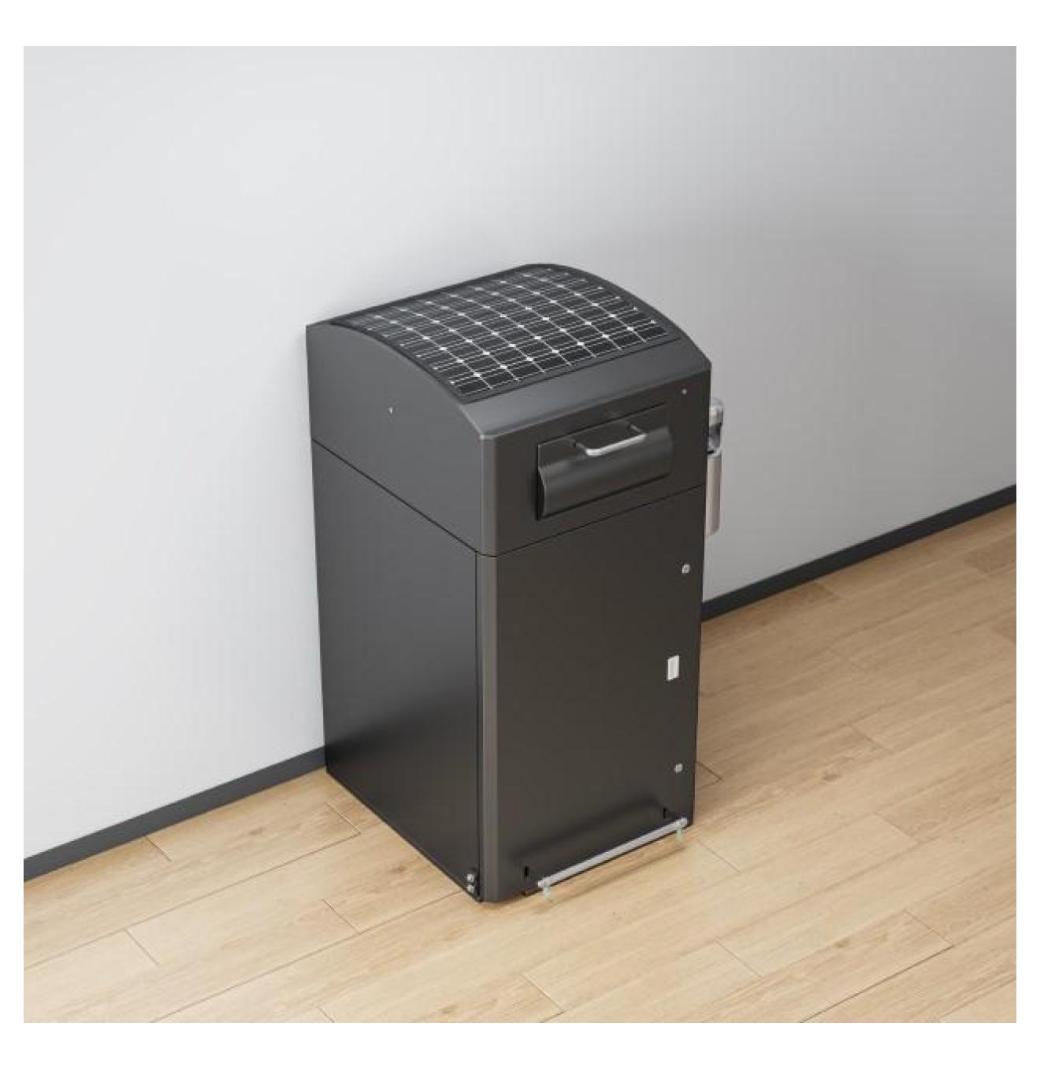 Outdoor Waste Compression Bin with Solar Power