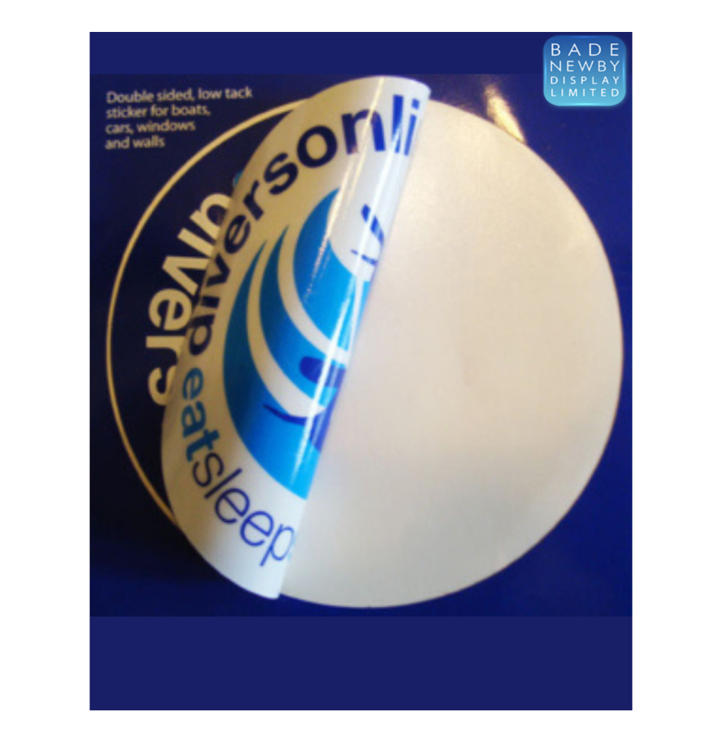Bade Newby Double Sided Stickers for Clear Window Messaging