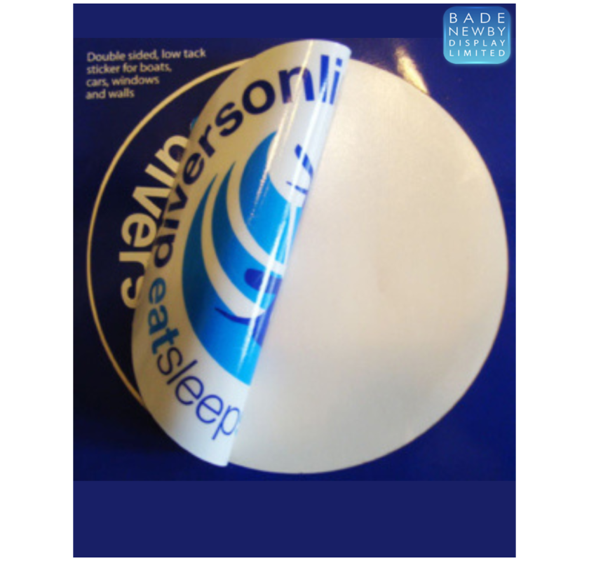 Bade Newby Double Sided Stickers for Clear Window Messaging