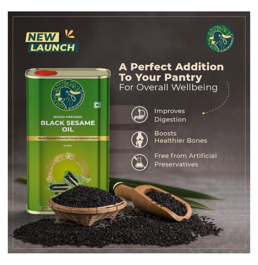 Pure Organic Black Sesame Oil – Cold Pressed & Nutrient Rich