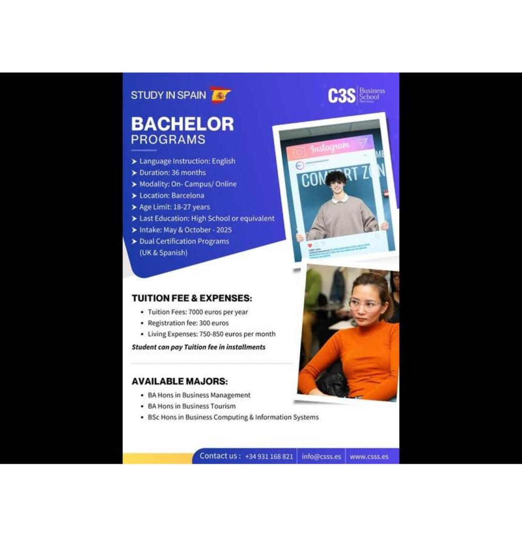 Bachelor Program in Barcelona – Study Business Management at C3S Business School