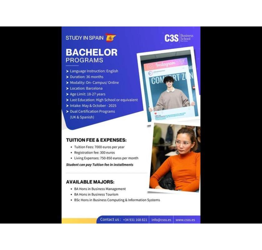 Bachelor Program in Barcelona – Study Business Management at C3S Business School