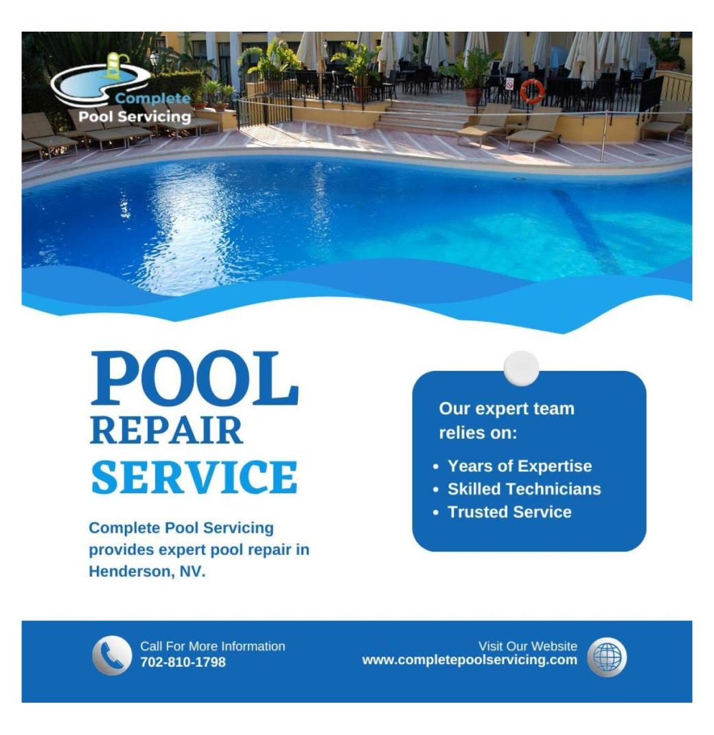 Professional Pool Repair Henderson NV at Competitive Prices
