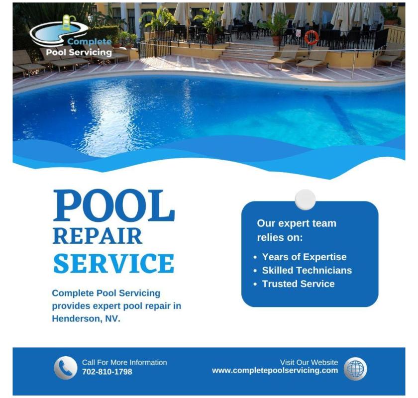 Professional Pool Repair Henderson NV at Competitive Prices